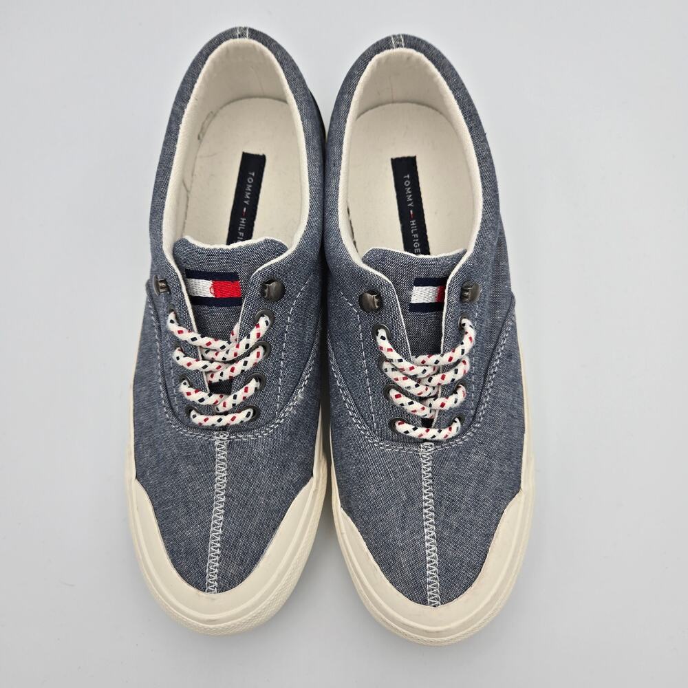 Tommy Hilfiger Blue Canvas Sneakers | Unisex | Men’s 7 / Women’s 9 | Americana